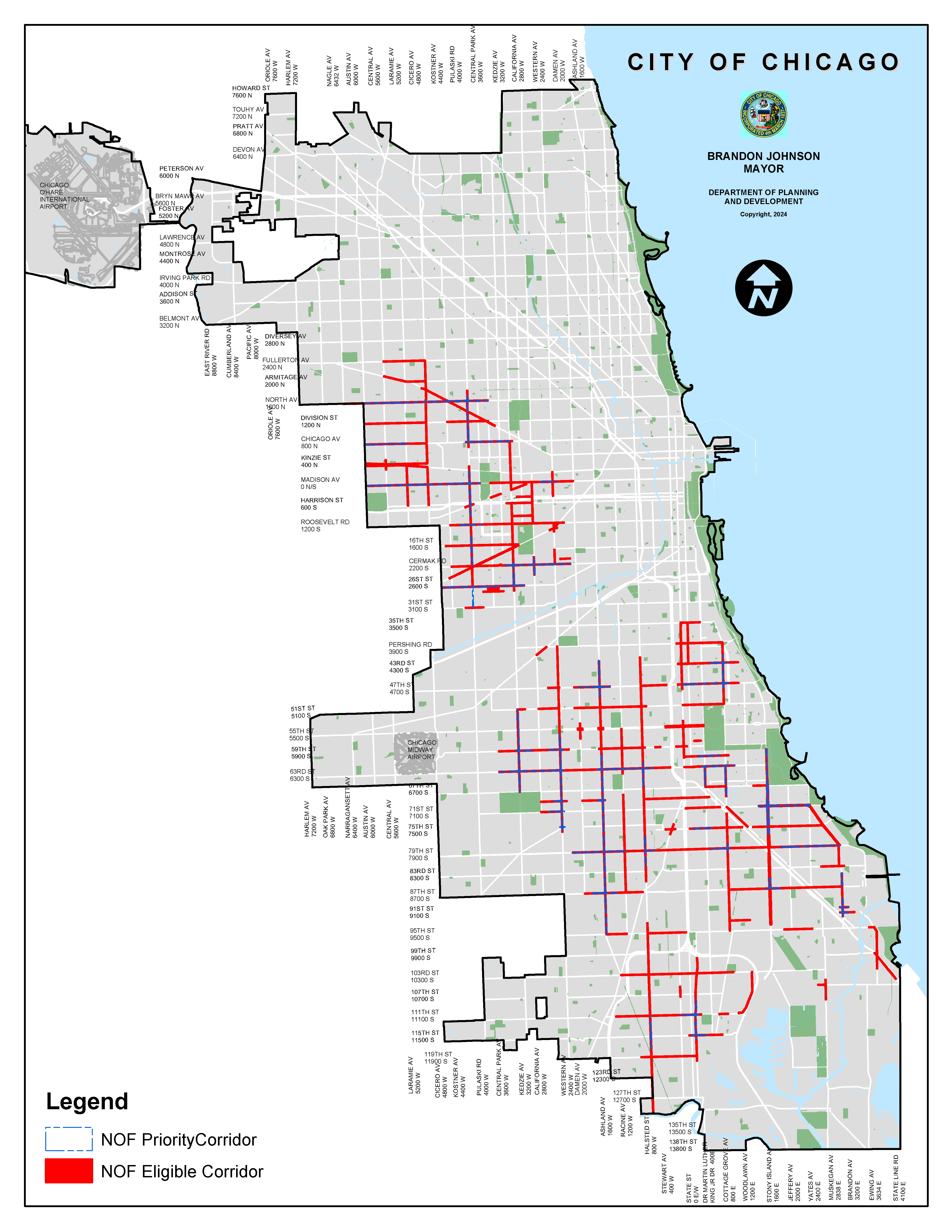 Eligible and priority corridors 